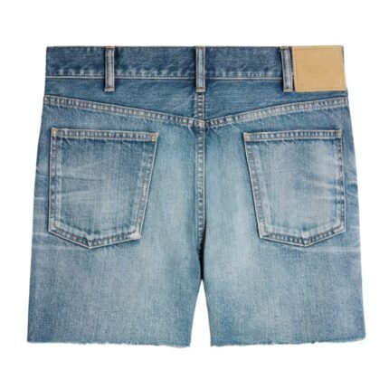 CELINE SKATE SHORTS IN ELECTRIC SKY WASH DENIM