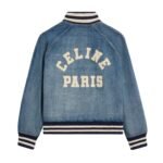CELINE TEDDY JACKET IN CLEAN OCEAN BREATHE WASH DENIM
