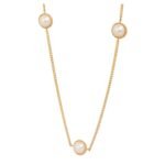 LES PERLES CELINE SAUTOIR IN RESIN PEARLS AND BRASS WITH GOLD FINISH