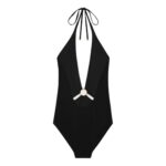 CELINE TRIOMPHE SWIMSUIT IN MATTE JERSEY