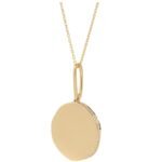 MEDAILLE CELINE SMALL NECKLACE IN YELLOW GOLD AND DIAMONDS