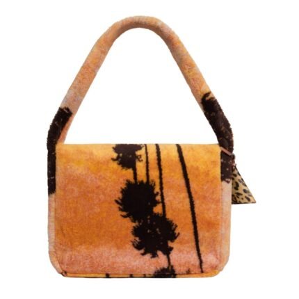 CELINE BESACE OVERSIZE IN WOOL WITH PALM TREES PRINT