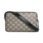 CELINE MEDIUM MESSENGER BAG IN TRIOMPHE CANVAS WITH CELINE PRINT BEIGE