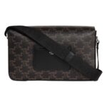 CELINE FLAP MESSENGER IN TRIOMPHE CANVAS AND CALFSKIN