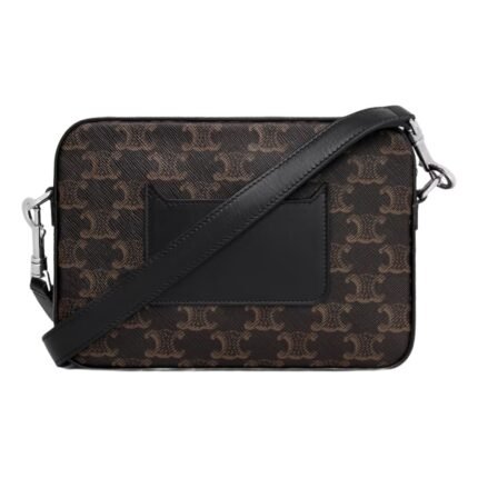 CELINE SMALL MESSENGER IN TRIOMPHE CANVAS AND CALFSKIN