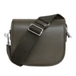 CELINE SMALL BESACE STRAP TRIOMPHE IN SUPPLE NATURAL CALFSKIN DARK ARMY