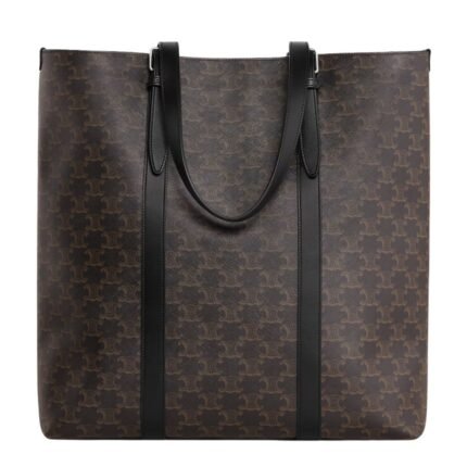 CELINE CABAS WITH BUCKLE IN TRIOMPHE CANVAS AND CALFSKIN