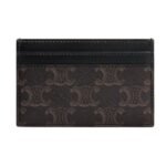 CELINE MEDIUM CARD HOLDER IN TRIOMPHE CANVAS AND CALFSKIN