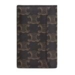 CELINE VERTICAL CARD HOLDER IN TRIOMPHE CANVAS BLACK