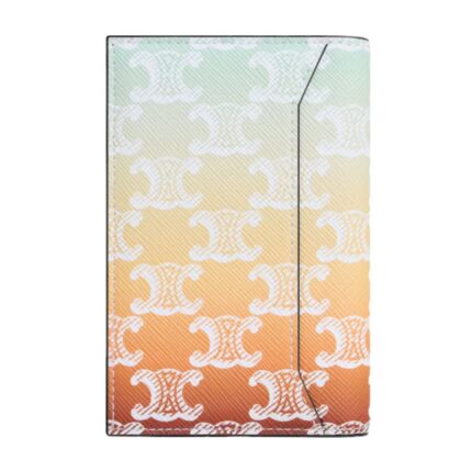 CELINE VERTICAL CARD HOLDER IN TRIOMPHE CANVAS SUNSET