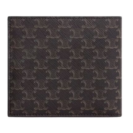 CELINE BI FOLD WALLET WITH COIN COMPARTMENT IN TRIOMPHE CANVAS