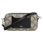 CELINE HORIZONTAL POUCH IN TRIOMPHE CANVAS WITH CELINE PRINT BEIGE