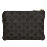 CELINE COIN AND CARD POUCH IN TRIOMPHE CANVAS