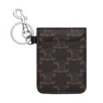 CELINE KEYRING FLAT CARD HOLDER IN TRIOMPHE CANVAS