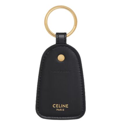 CELINE KEY HOLDER IN TRIOMPHE CANVAS AND CALFSKIN