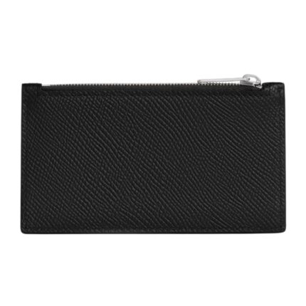 CELINE ZIPPED COMPACT CARD HOLDER IN GRAINED CALFSKIN