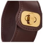 LES CUIRS CELINE JOSEPHINE BRACELET IN CALFSKIN AND BRASS WITH GOLD FINISH