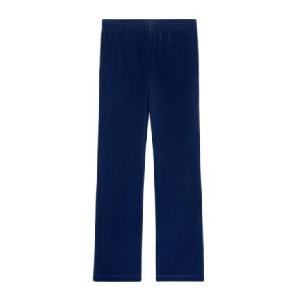 CELINE TRACKSUIT PANTS IN VELVET JERSEY NAVY-ECRU