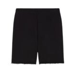 CELINE SHORTS IN COTTON FLEECE BLACK-WHITE