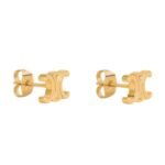 CELINE TRIOMPHE STUDS IN BRASS WITH GOLD FINISH