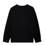 CELINE OVERSIZED SWEATER IN RIBBED WOOL BLACK