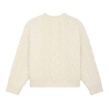 CELINE OVERSIZED CREW NECK SWEATER IN CASHMERE ARAN