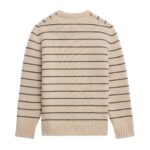CELINE TRIOMPHE CREW NECK SWEATER IN STRIPED WOOL