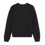 CELINE TRIOMPHE CREW NECK SWEATER IN WOOL AND CASHMERE BLACK-OFF WHITE