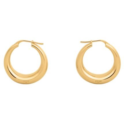 CELINE FORMES ABSTRAITES HOOPS IN BRASS WITH GOLD FINISH
