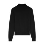 CELINE TRIOMPHE HIGH COLLAR SWEATER IN WOOL BLACK
