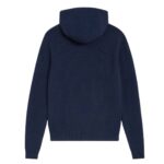CELINE TRIOMPHE HOODED SWEATER IN CASHMERE WOOL NAVY