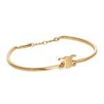 CELINE TRIOMPHE ARTICULATED BRACELET IN BRASS WITH GOLD FINISH