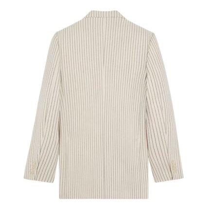 CELINE CAMDEN JACKET IN STRIPED WOOL GABARDINE