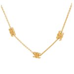 CELINE TRIOMPHE MINI NECKLACE IN BRASS WITH GOLD FINISH