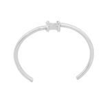 CELINE TRIOMPHE ASYMMETRIC CUFF IN BRASS WITH RHODIUM FINISH
