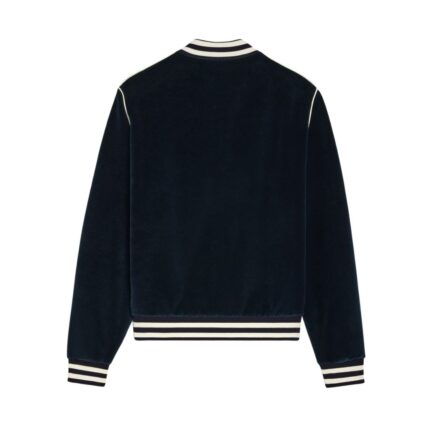 CELINE TRIOMPHE TEDDY JACKET IN VELVET JERSEY