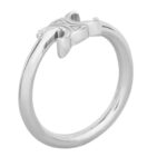 CELINE TRIOMPHE ASYMMETRIC RING IN BRASS WITH RHODIUM FINISH