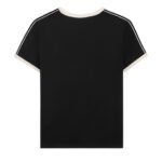 CELINE REGULAR T SHIRT IN COTTON JERSEY BLACK-CREAM