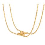 CELINE TRIOMPHE SUSPENDED BRACELET IN BRASS WITH GOLD FINISH