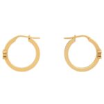 CELINE TRIOMPHE SPARKLE HOOPS IN STRASS AND BRASS WITH GOLD FINISH