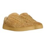CELINE HUNTINGTON LOW LACE UP SNEAKER IN SUEDE CALFSKIN AND MESH