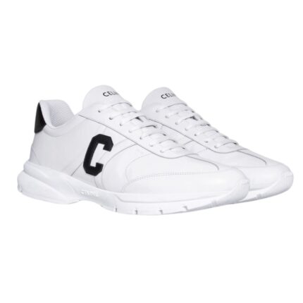 CELINE RUNNER CR 02 LOW LACE UP SNEAKER IN CALFSKIN