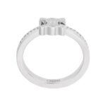 CELINE TRIOMPHE SPARKLE RING IN STRASS AND BRASS WITH RHODIUM FINISH