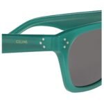 CELINE BLACK FRAME 45 SUNGLASSES IN ACETATE MILKY DARK GREEN