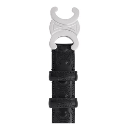 CELINE MEDIUM TRIOMPHE BELT IN TAURILLON WITH TRIOMPHE EMBOSSED