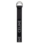 CELINE MEDIUM DOUBLE RING BELT IN JACQUARD TEXTILE AND CALFSKIN