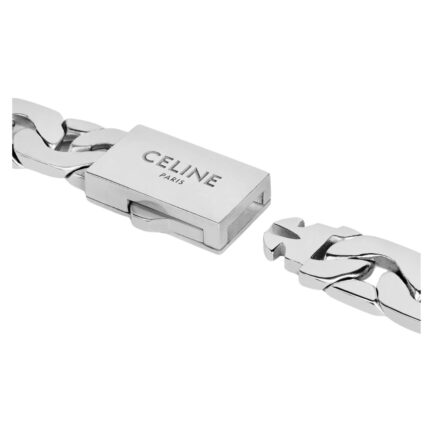 CELINE MESH NECKLACE IN STERLING SILVER WITH RHODIUM FINISH