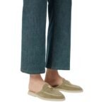 LORO PIANA CHARMS WALK BABOUCHE LOAFER DRIED TARAGON