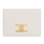 CELINE CARD HOLDER TRIOMPHE IN SHINY CALFSKIN SOFT PEACH