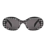 CELINE TRIOMPHE 01 SUNGLASSES IN ACETATE BLACK-BLACK
